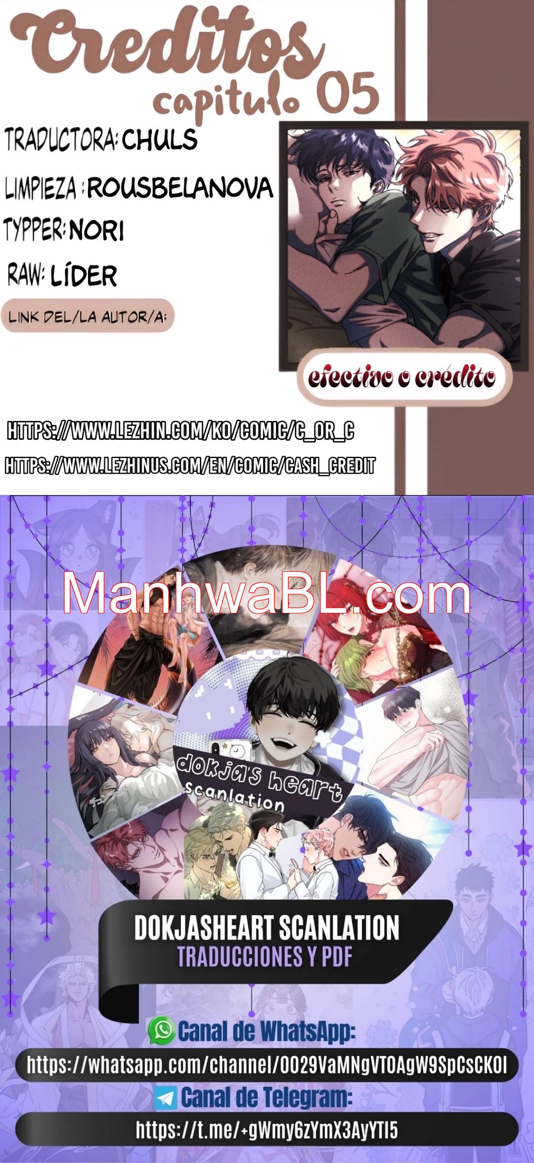 Efectivo o crédito (sin censura) - Capítulo 5 manhwa