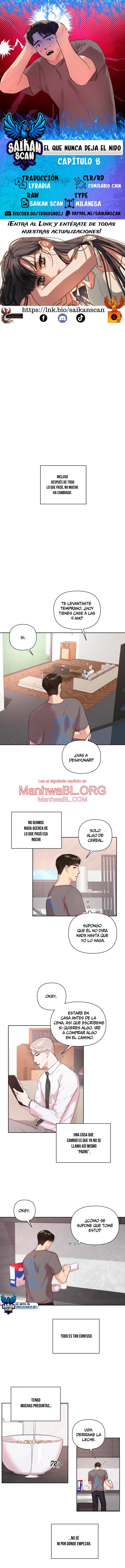 El que nunca deja el nido - Capítulo 8 manhwa