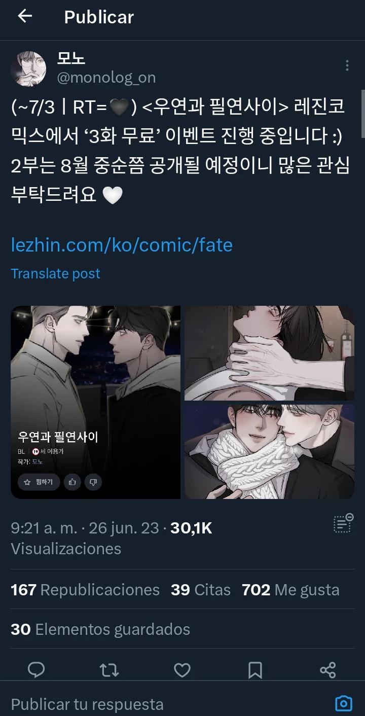 Entre la coincidencia y lo Inevitable - Capítulo 30.6 manhwa