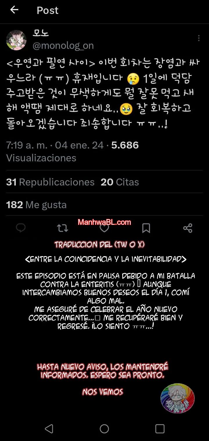 Entre la coincidencia y lo Inevitable - Capítulo 50.1 manhwa