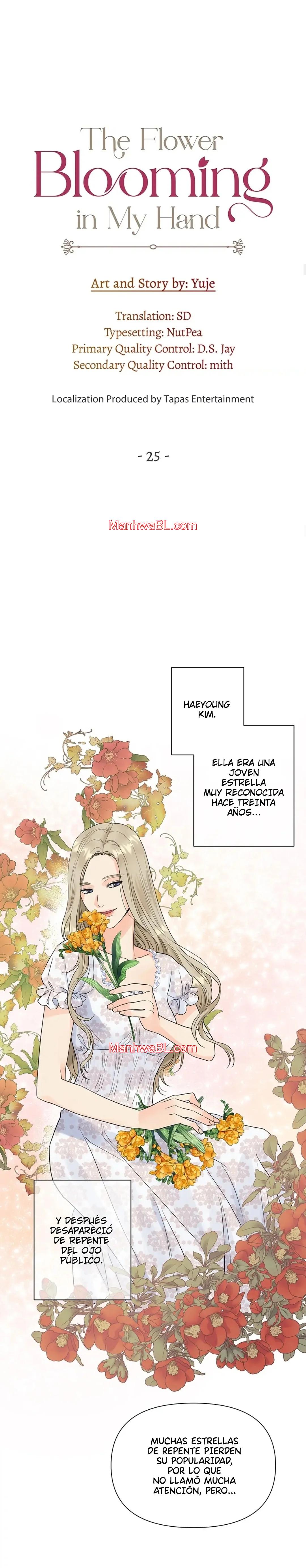 The Flower Blooming in My Hand - Capítulo 25 manhwa