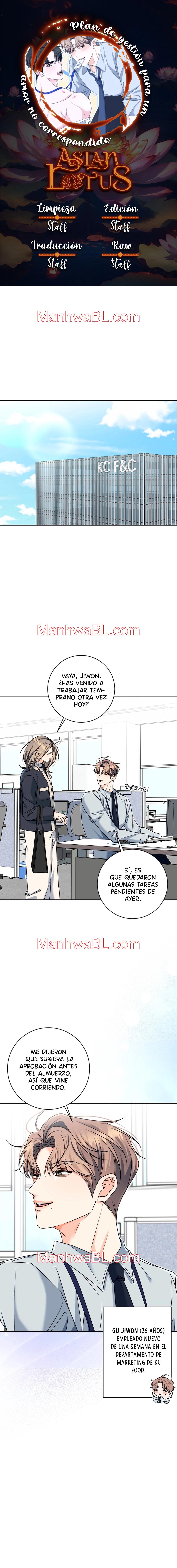 Plan de gestión para un amor no correspondido - Capítulo 1 manhwa
