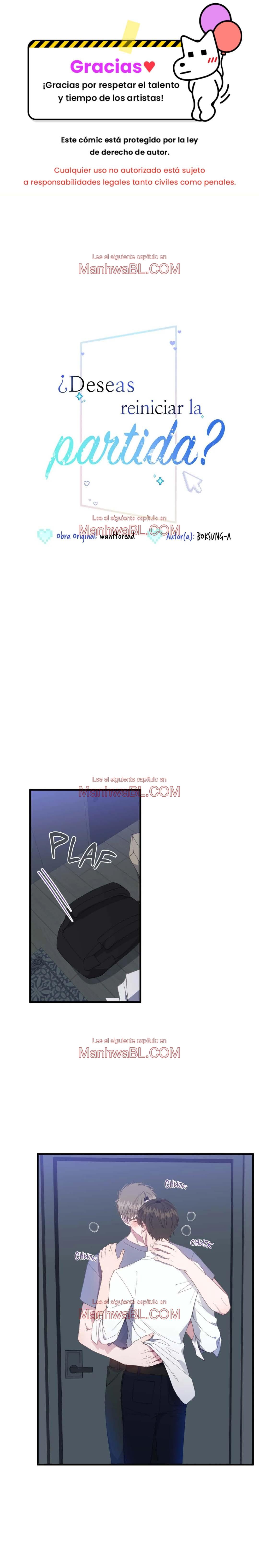¿Deseas reiniciar la partida? - Capítulo 3 manhwa