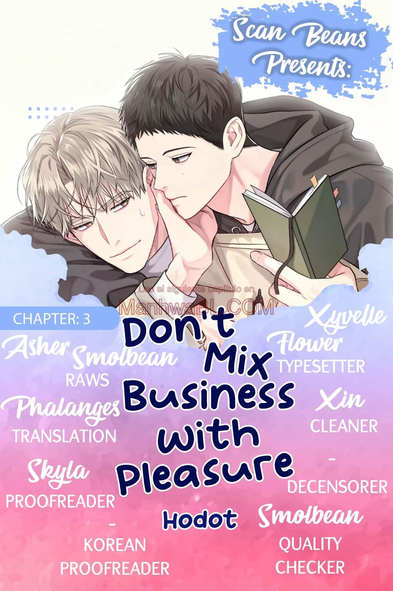 ¡No mezcles los negocios con el placer! - Capítulo 3 manhwa