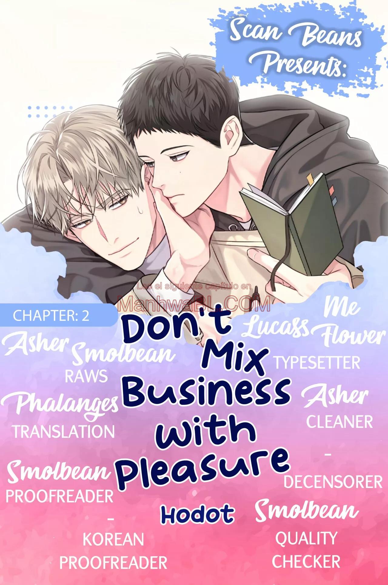 ¡No mezcles los negocios con el placer! - Capítulo 2 manhwa