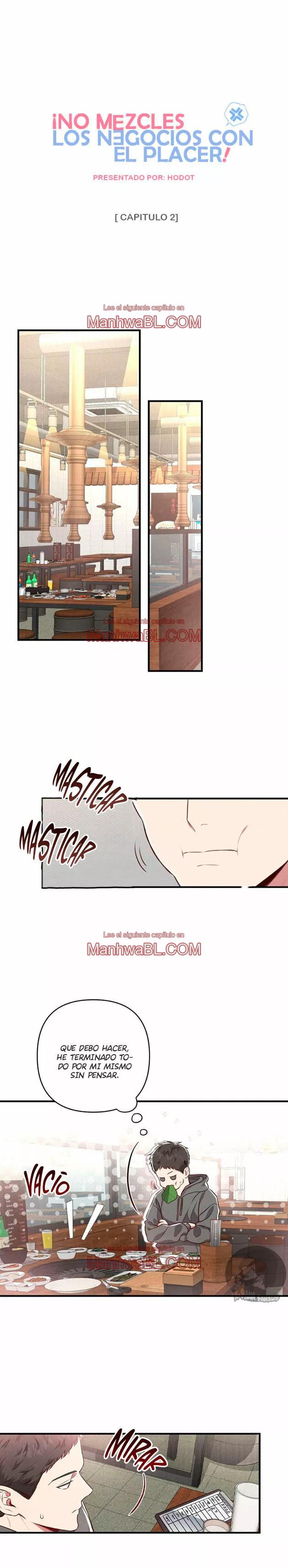 ¡No mezcles los negocios con el placer! - Capítulo 2 manhwa