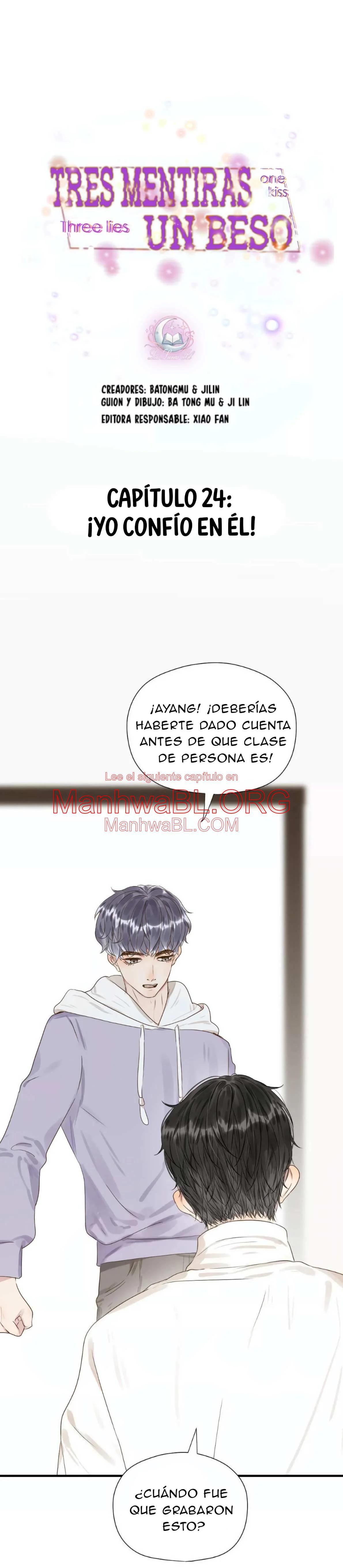 Tres mentiras y un beso - Capítulo 24 manhwa