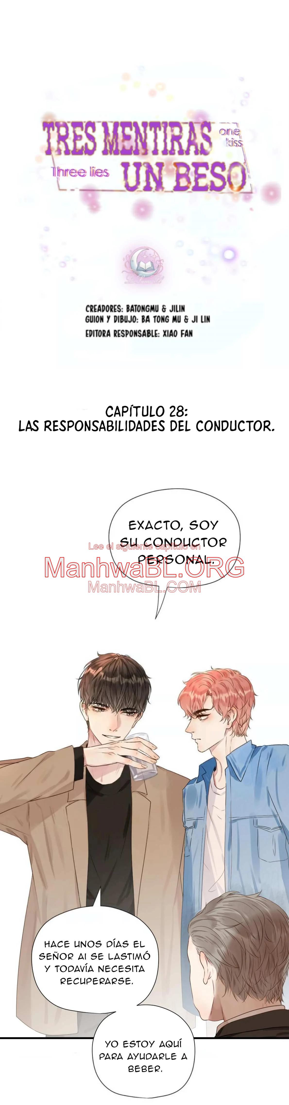 Tres mentiras y un beso - Capítulo 28 manhwa