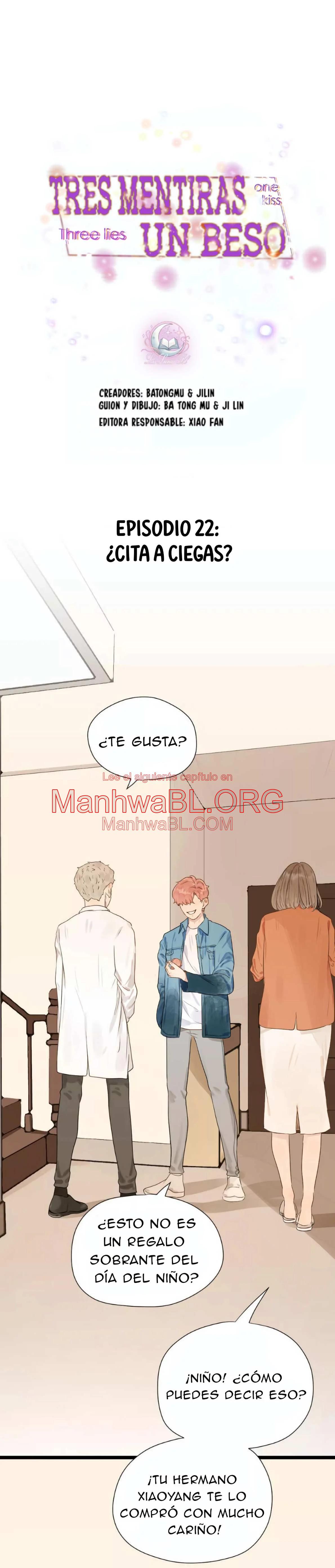 Tres mentiras y un beso - Capítulo 22 manhwa