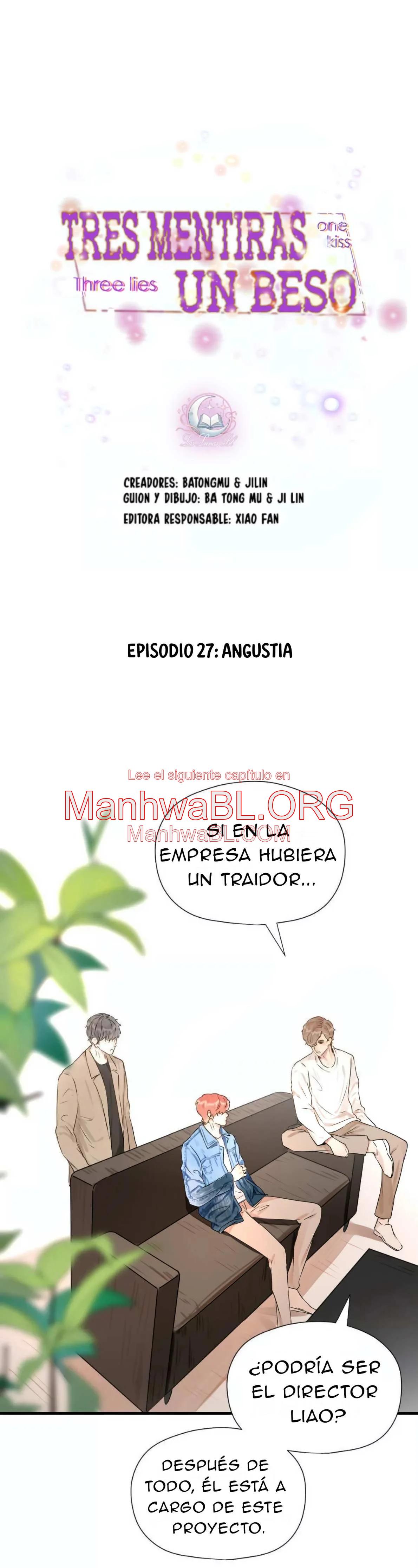 Tres mentiras y un beso - Capítulo 27 manhwa
