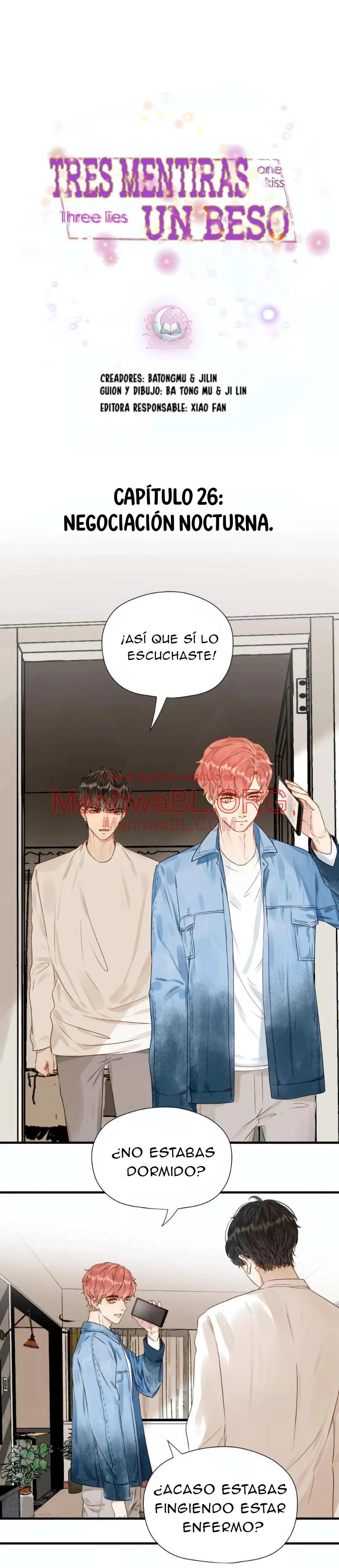 Tres mentiras y un beso - Capítulo 26 manhwa